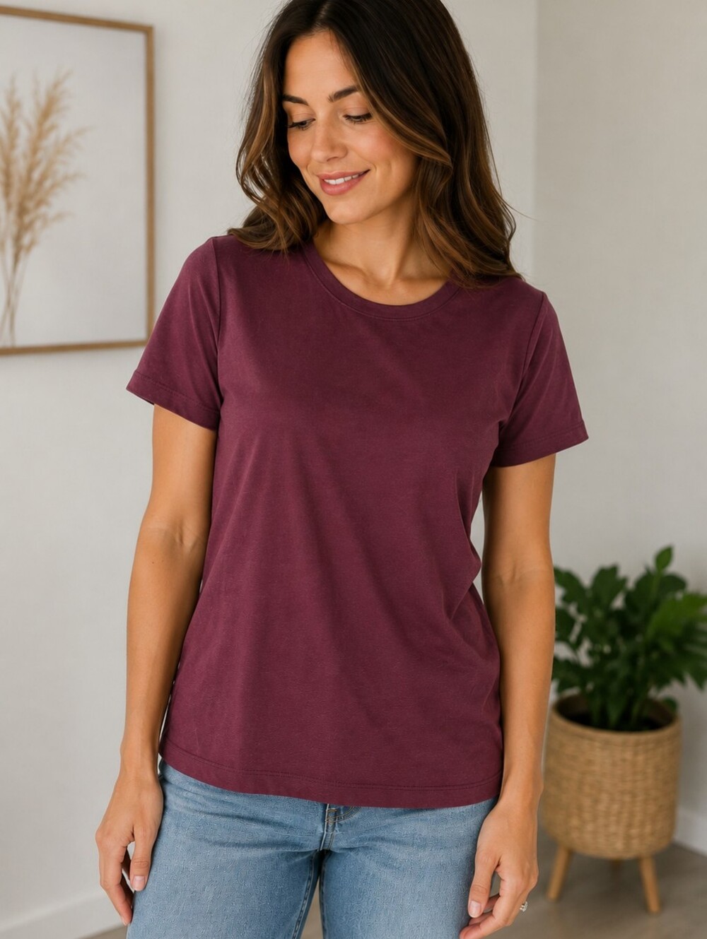 H&M Burgandy Nursing Top Sz Small